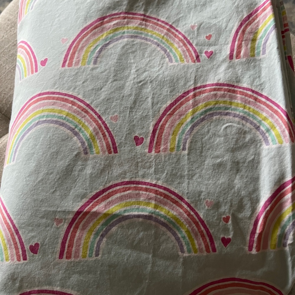 Pottery Barn Kids Multicolor Rainbow Duvet Cover